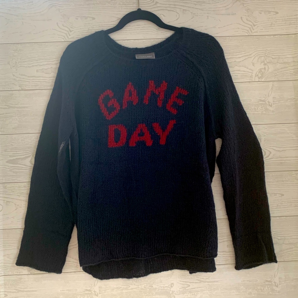 Wooden Ships Navy Blue Game Day Sweater